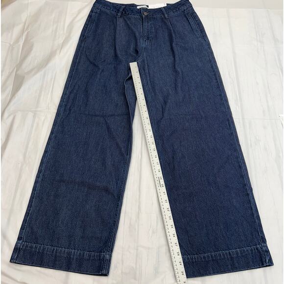 Liz Claiborne Loose Fit Wide Leg Trouser/ Mid Rise Blue jeans Size 10 - Picture 4 of 11